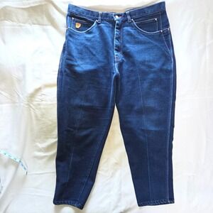 Gitano Vintage Womens High Waisted Tapered Leg Jeans Dark Wash Size 38 Short
